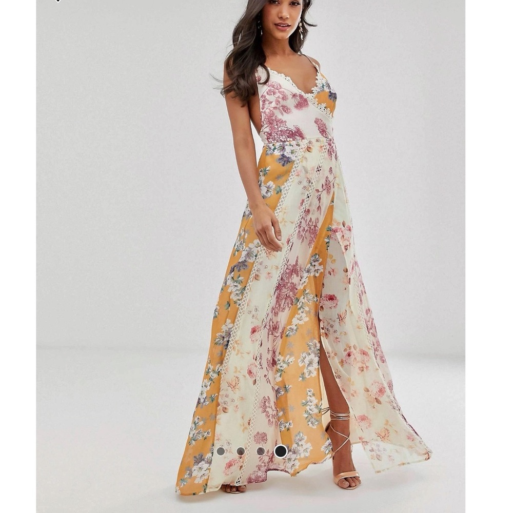 ASOS Long floral maxi dress